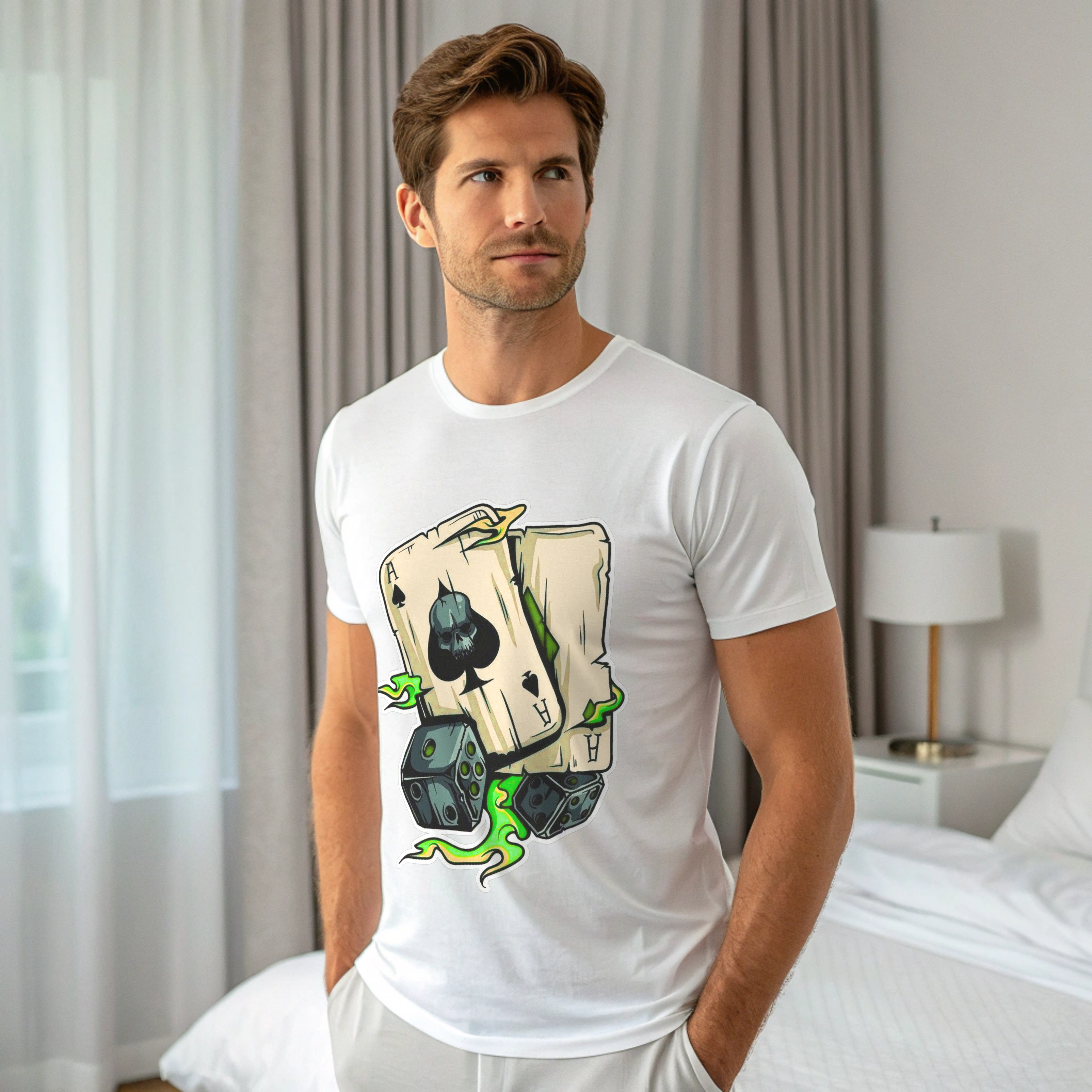 Dice & Cards Graphic Classic Crew T-Shirt