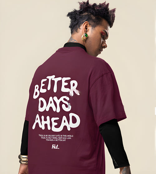 Better Days Ahead Graphic Oversized Tshirt